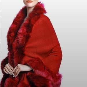 Faux Fur Shawl Wrap Stole.